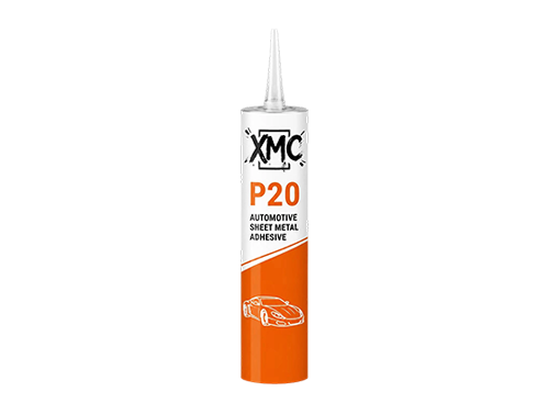 Automotive sheet metal adhesive applied to a car body panel seam